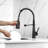 LED Commercial Kitchen Faucet With Pull Down Sprayer, Single Handle Single Lever Kitchen Sink Faucet