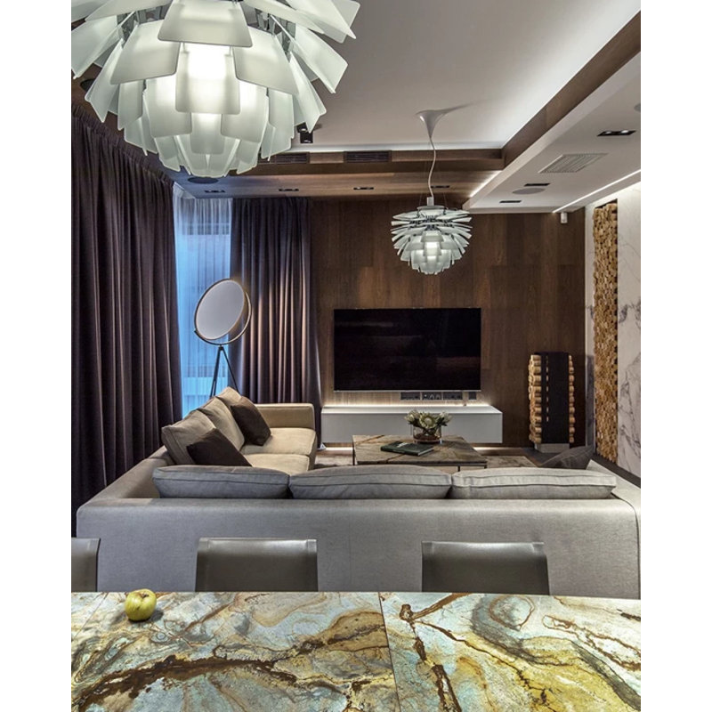 PH Artichoke 1 - Light LED Pendant, 3000K, Chrome, 28.35" H x 33.07" W x 33.07" D