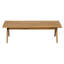 Table basse d'extérieur moderne en bois d'acacia Merritt avec plateau à lattes, pieds réglables pour patio, jardin et balcon