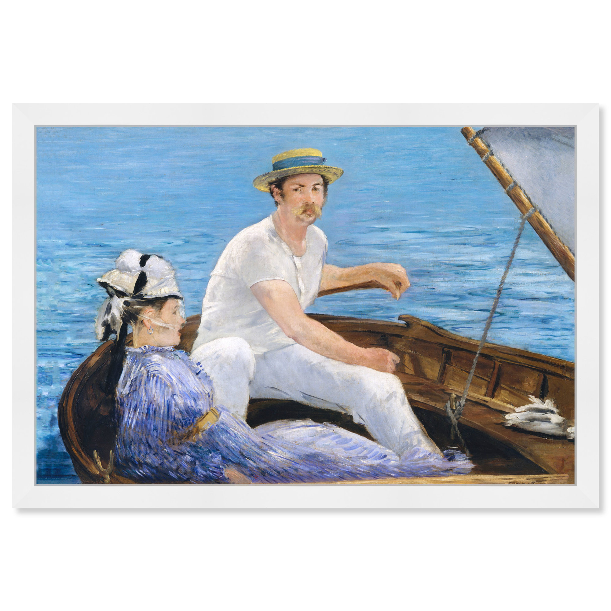 Manet - Boating 1974, White, 22" H x 32" W x 0.5" D