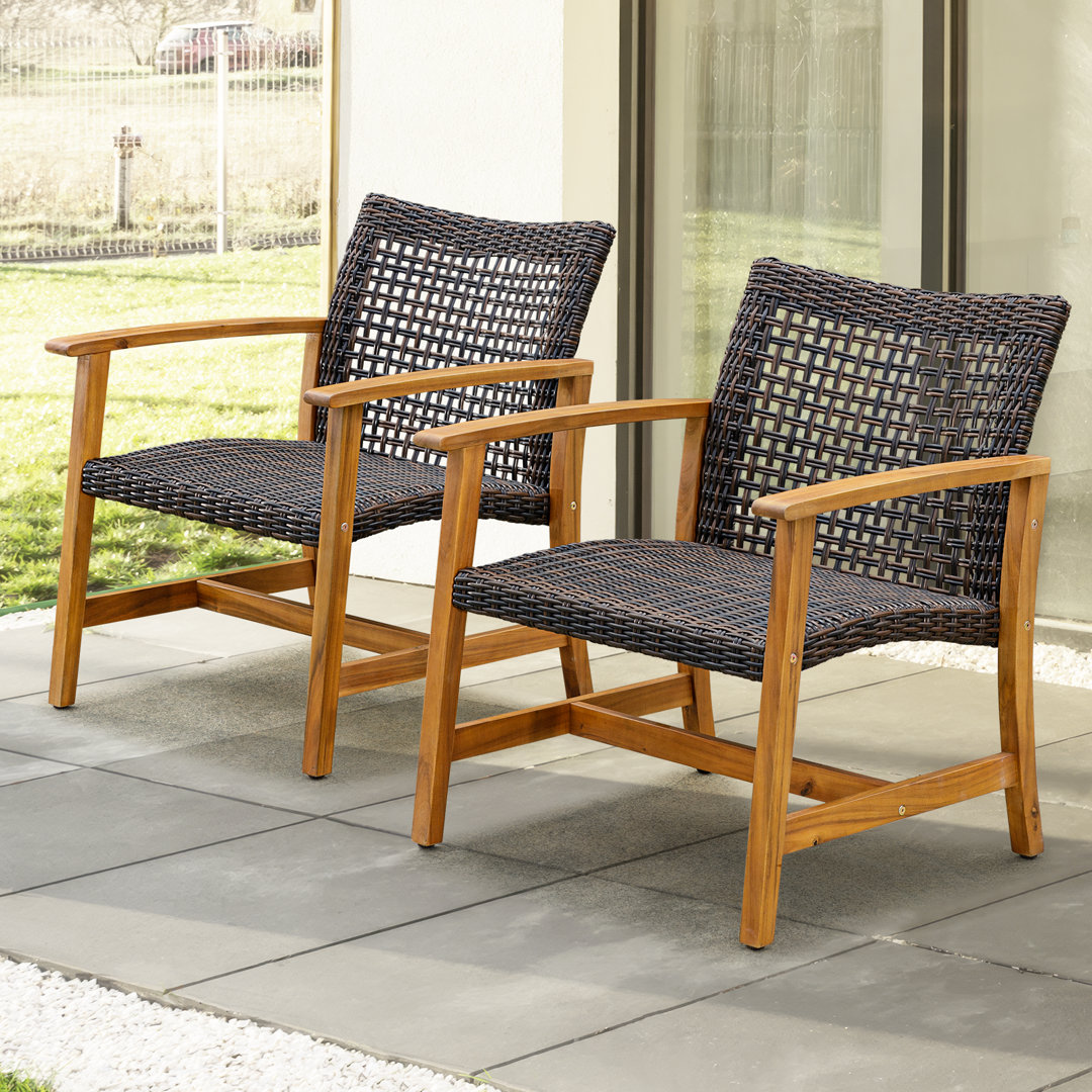 Liberte Outdoor Lounge Chair (Set of 2) Millwood Pines 