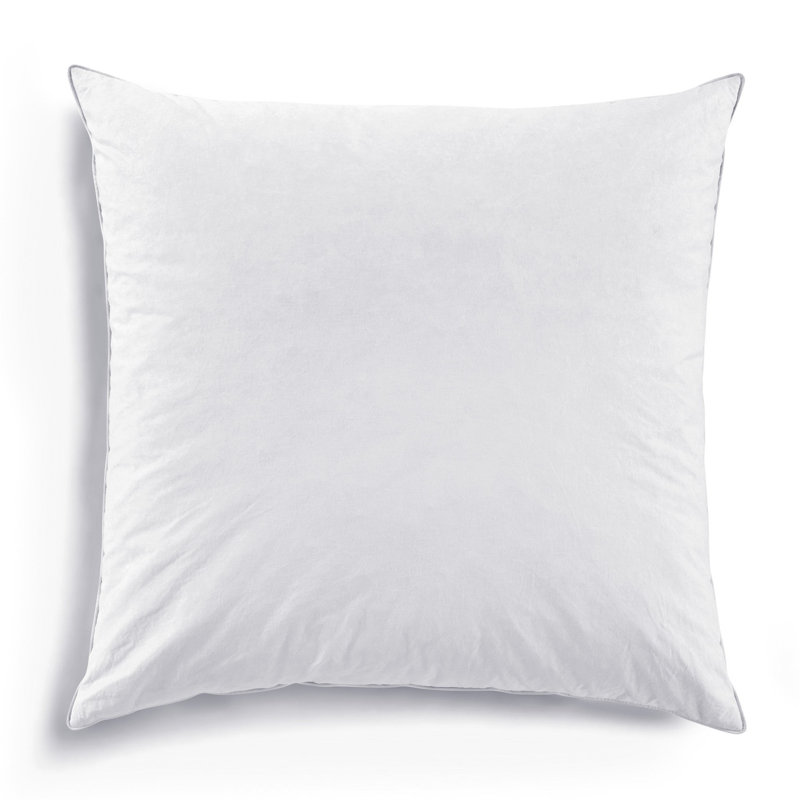 Down Insert Cotton Ultra Soft Feather & Down Euro Pillow Insert, 29"H x 29"W, Square