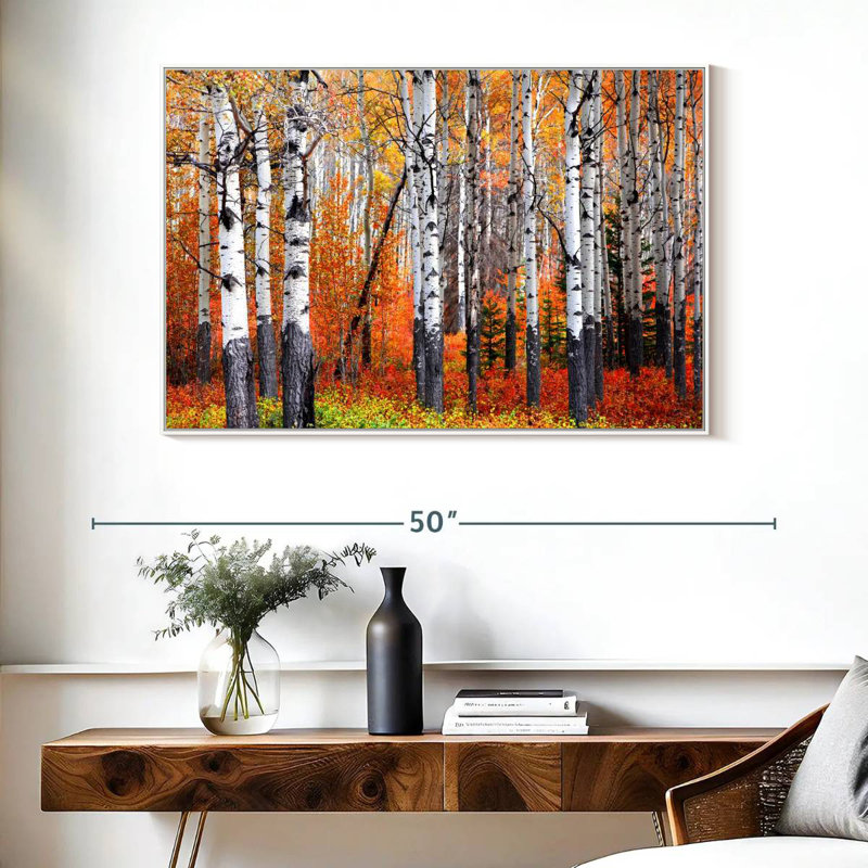 Forêt de trembles de Banff, Cadre flottant blanc, 40 po x 27 po