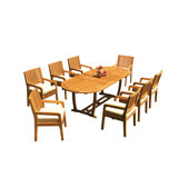 Mas Outdoor - Piece Teak Dining Set