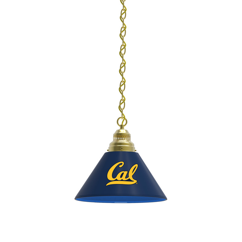 Luminaire suspendu conique à 1 lumière NCAA, Laiton, Golden Bears de Californie