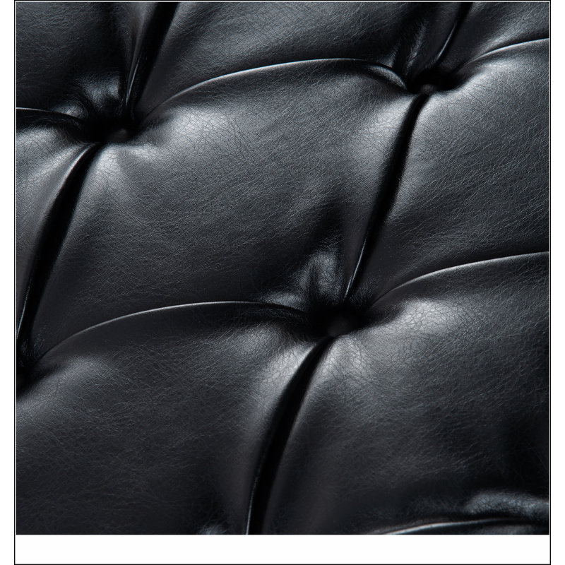 Upholstered Chaise Lounge, Black
