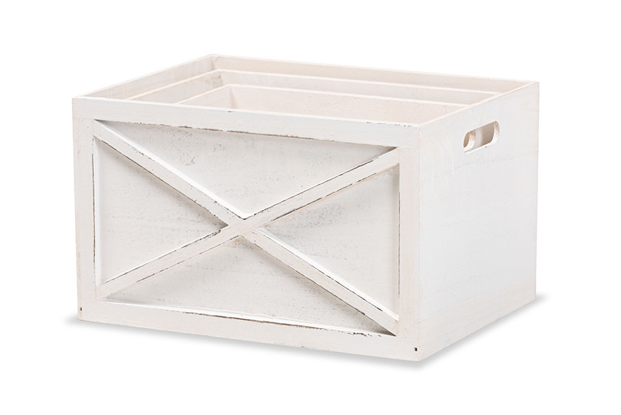 Longshore Tides Beriguette Paulownia Wood/Plywood Crate | Wayfair