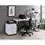 Bureau rectangulaire blanc avec structure tubulaire en métal et surface en placage barre transversale moderne 48,17 po Largeur