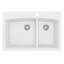 Ensemble d'évier de cuisine à double cuve à montage sur le dessus 60/40 Karran Quartz 33 "X 22"-50597878