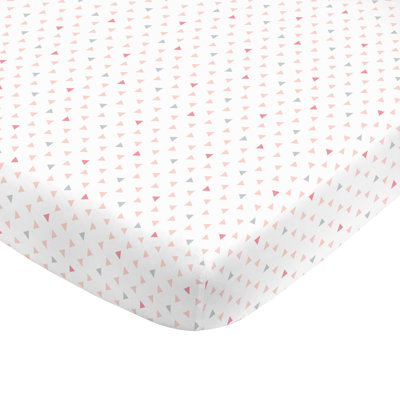 Drap-housse pour lit de bébé 100% coton triangles Garden City