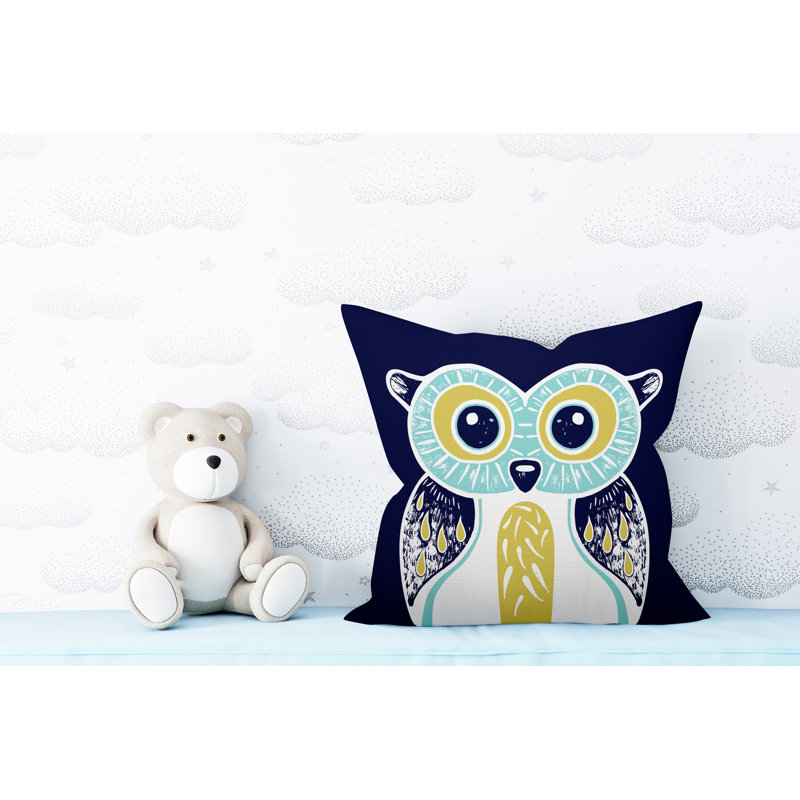 Addison Woodland Owl Indoor Throw Pillow, 15H" x 15W", 19H" x 19W"