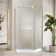 38" W x 38" D x 72" H Semi-Frameless Neo-angle Shower Door with Towel Bar and Fixed Panel