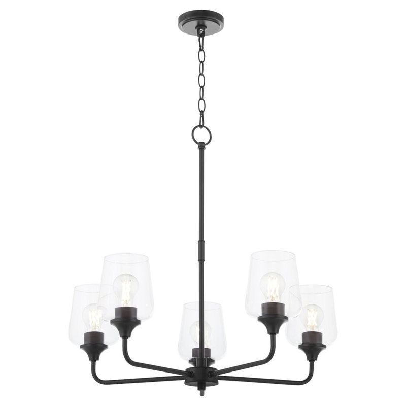 Ahren Chandelier, Matte Black