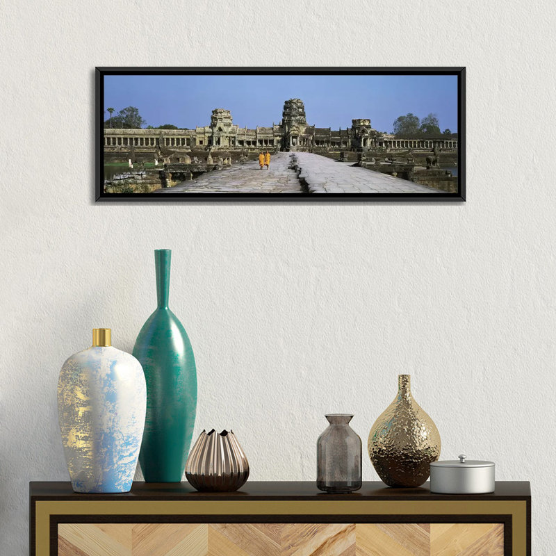 Panoramic Angkor Wat, Cambodge, reproduction de photo sur toile, H 12 po x l 36 po x P 1,5 po