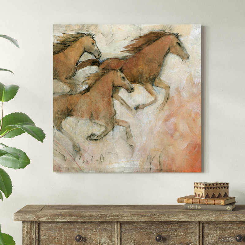 Cheval Fresque II, H 36 po x l 36 po x P 1 po