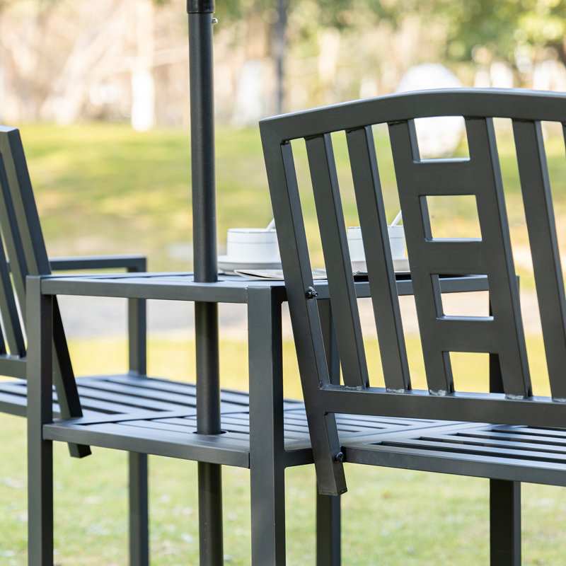 Banc en acier tête-à-tête