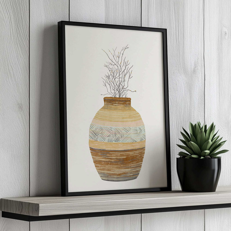 Reproduction d'art sur toile en faïence par Garima Dhawan, Brown, H 16 po x l 12 po