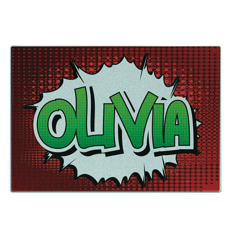 Planche à découper en verre trempé Ambesonne Olivia