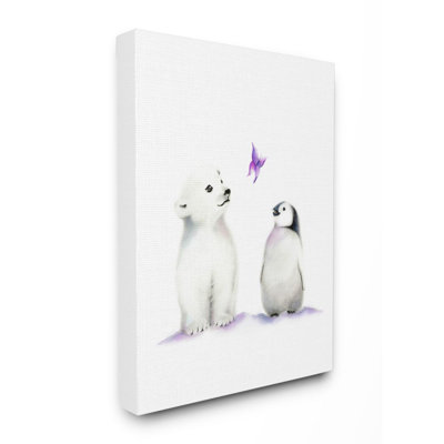 Décoration murale pour enfant avec peinture pingouin jolie Slawson