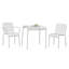 Table de salle à manger d'extérieur en acier l 28 po x P 28 po Abra-512579220