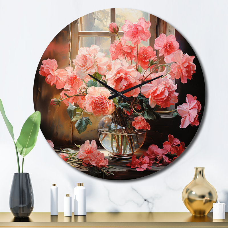 Brietta - Horloge murale florale, Grand