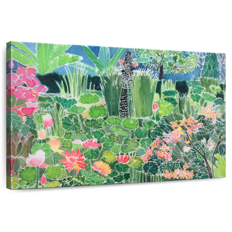 Harnek Lotus Pond Ubud Bali, 26" H x 39" W