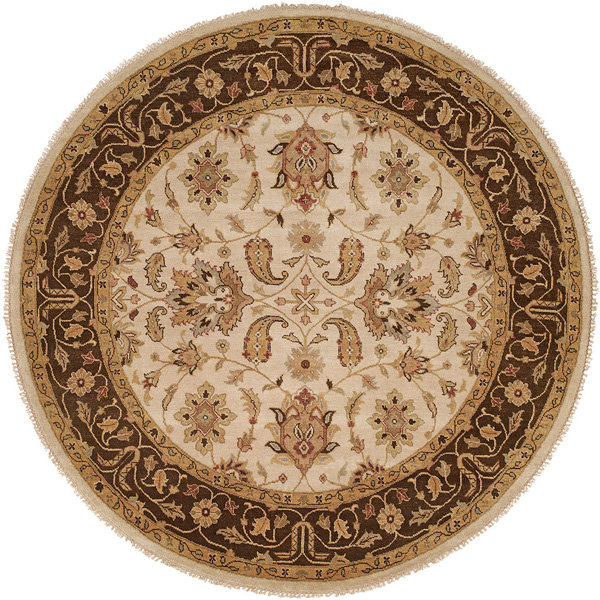 Wool Oriental Area Rug, Square 6'