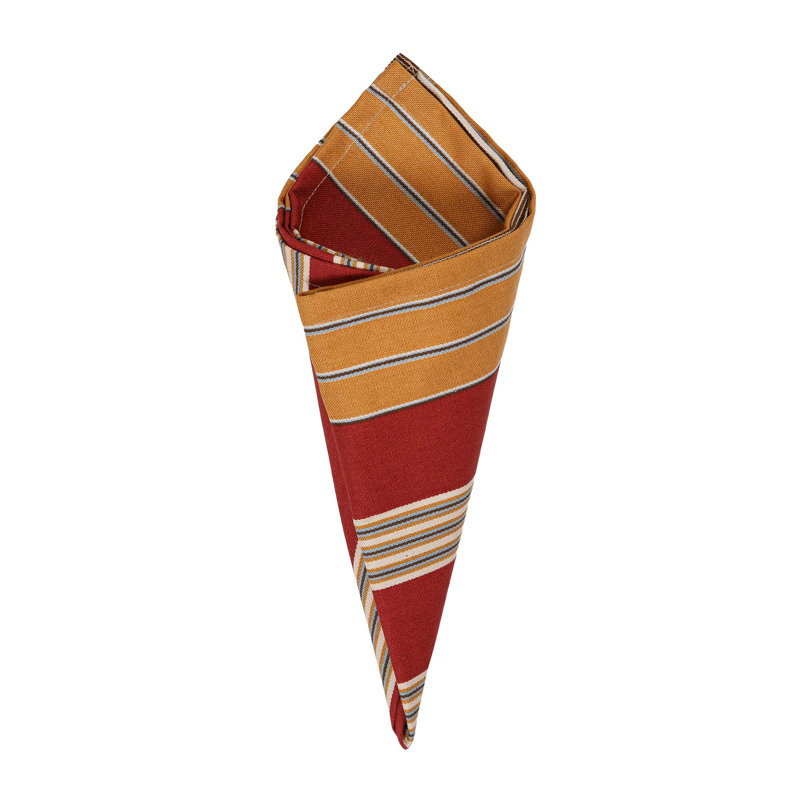 Ensemble de 4 serviettes de table rayées