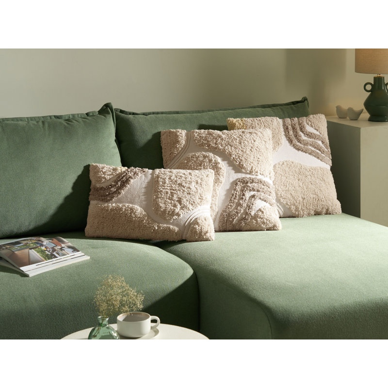 Abstract Cushion, Beige