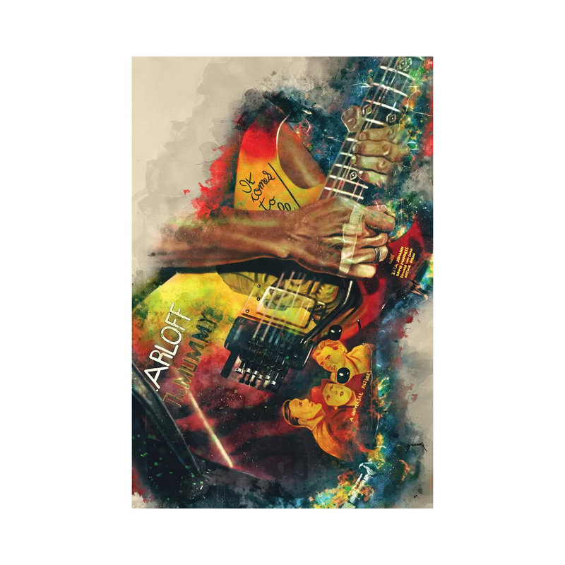 Kirk Hammett's Electric Guitar - Print on Canvas, Wrapped Canvas, 66.04 cm H x 45.72 cm W x 1.91 cm D