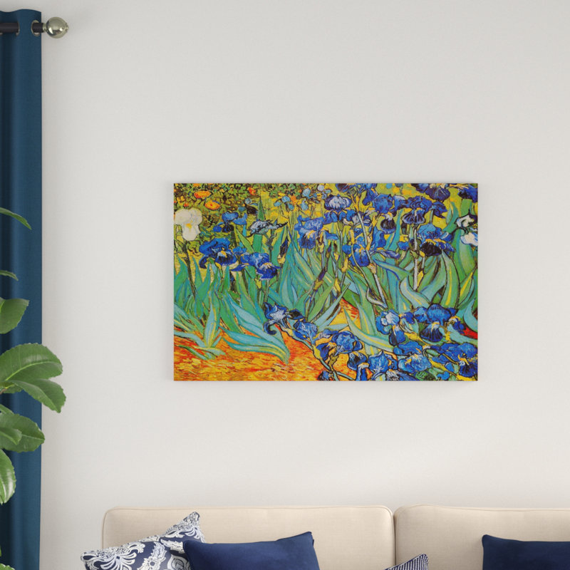 « irises » par vincent van gogh, impression, Toile, H 26 po x l 40 po x p 0,75 po