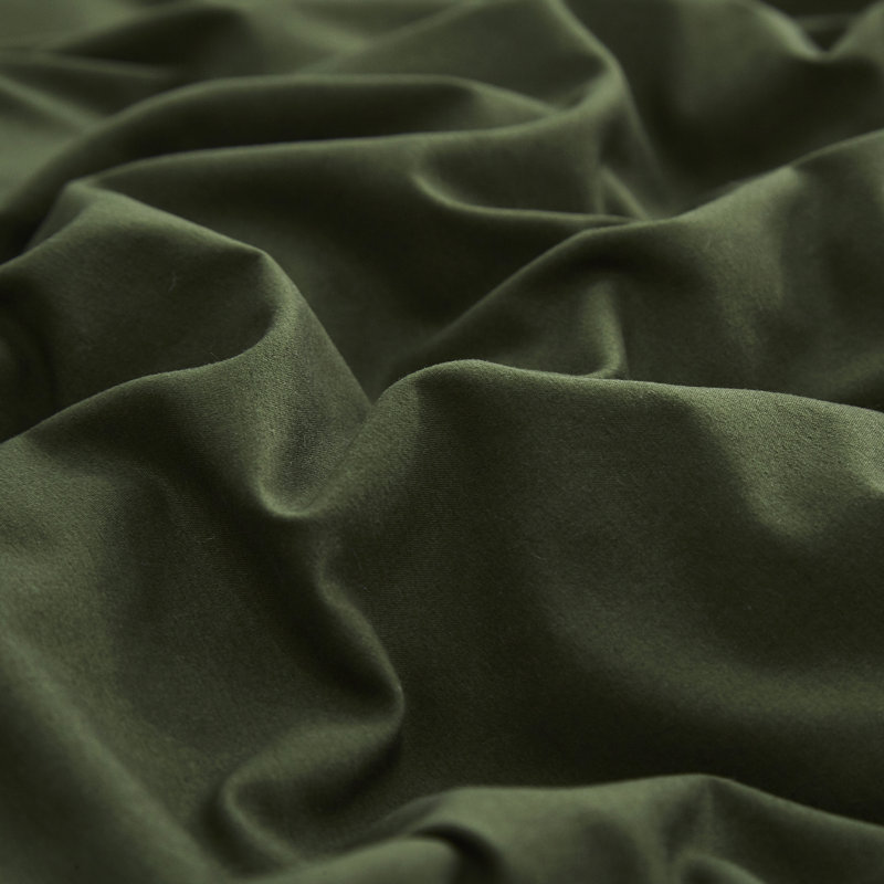 Solid Color Comforter Dark Color 3 PCs Bedding Set Deep Color Bed Comforter Set, Army Green