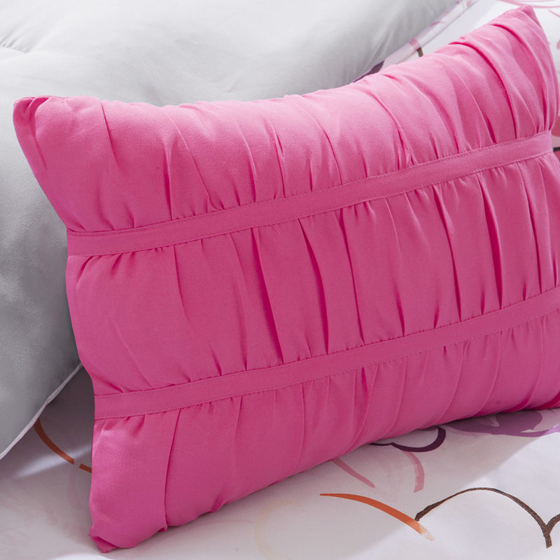 Édredon rose simple / simple TG, literie de traitement avec édredon floral, coussin lavable à la machine
