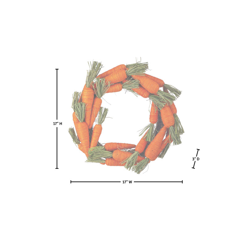 Couronne de jute carotte 17 po