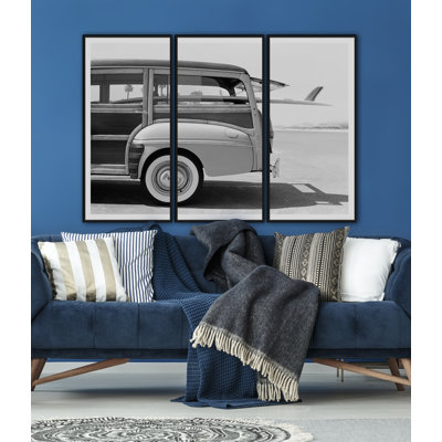 Old Woodie Station Wagon With Surfboard " Old Woodie Station Wagon With Surfboard " by Getty Images