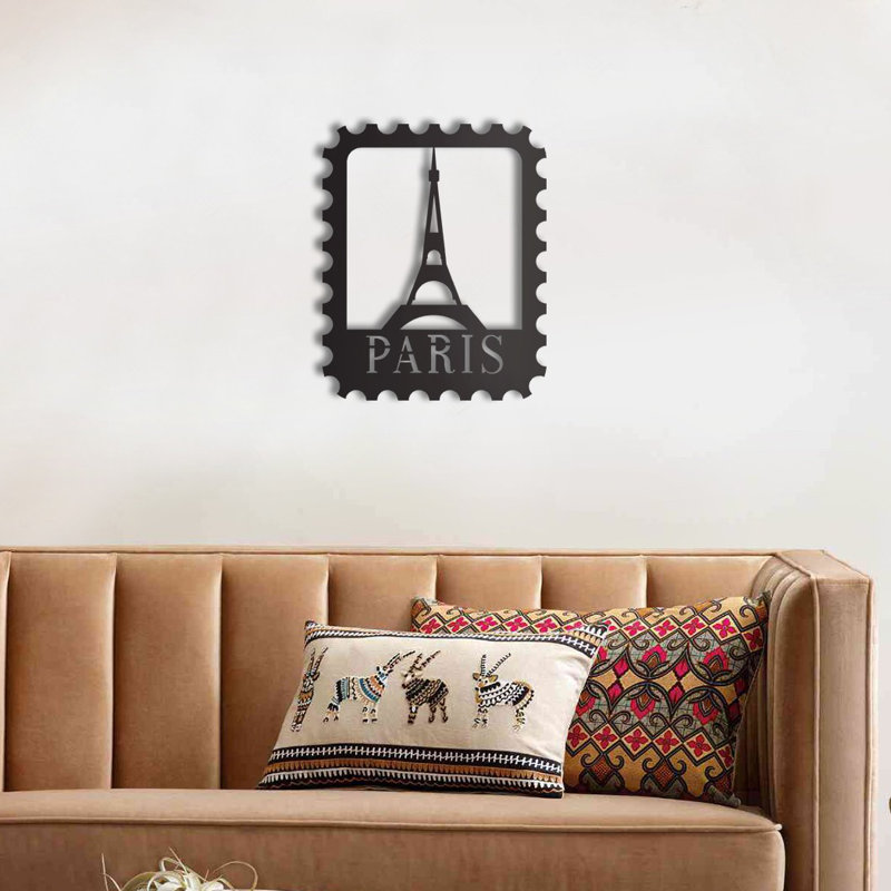 Stylish Decorative Metal Wall Accessory, Black, 11.8 x 14.6 inches | 100% Metal Construction, Thickness: 0.08 inches | Easy Wall Mount Design, Perfect for Home Decor & Modern Aesthetics, Durable and Elegant