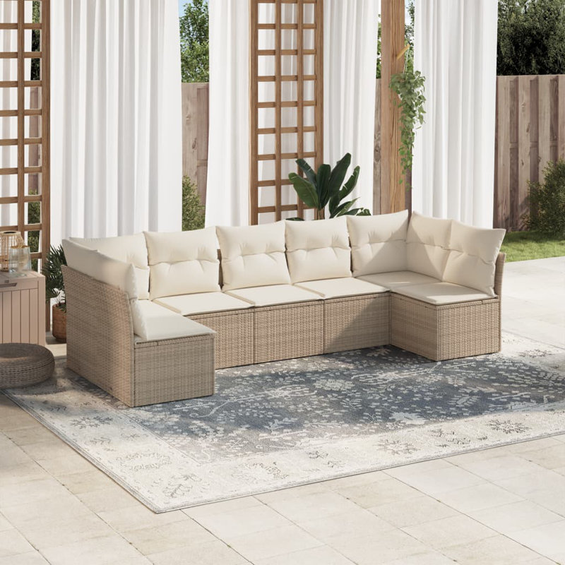 Grand canapé modulaire en rotin PE Vidaxl