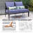 Lucy Outdoor Seat and Back Cushion（Set of 2 Seats, 2 Backs, 2 Pillows)-466470525