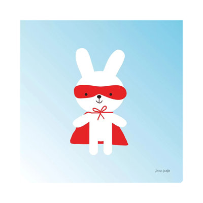 Rabbit Super Hero by Ann Kelle - Wrapped Canvas Print