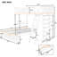 Twin Over Full Wooden Bunk Bed With 6 Drawer Choices, Adjustable Shelf Layouts & Mobile Wheels, -Coloured Architecture Sections-36566875
