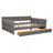 Queen Size Upholstered Platform Bed With USB And 2 Drawers, Gray-1673878575