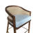 Upholstered Counter Stool with Solid Wood Frame