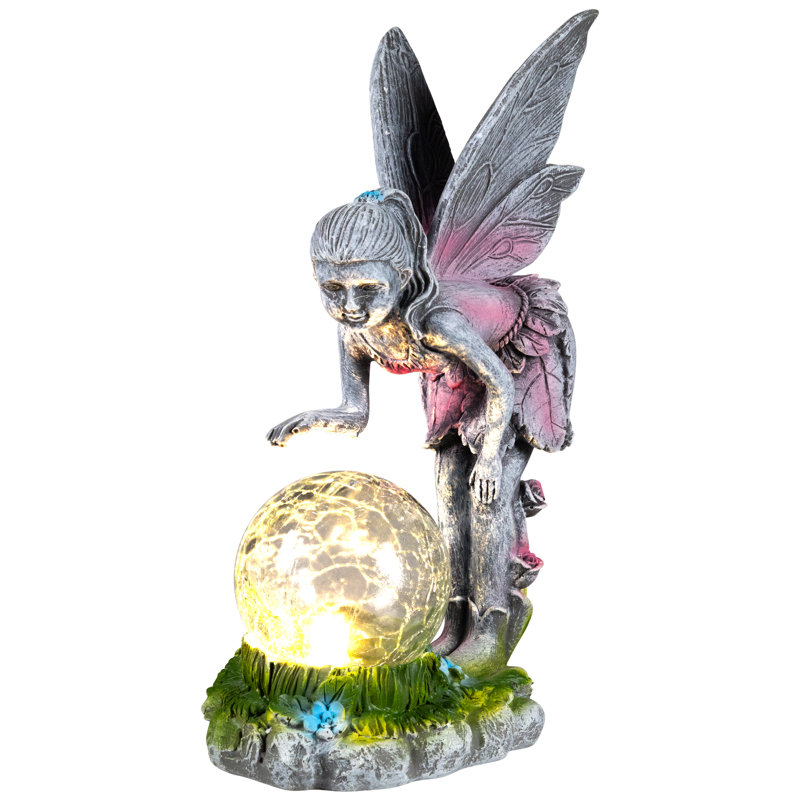 Statue de jardin d'extérieur solaire 11 po