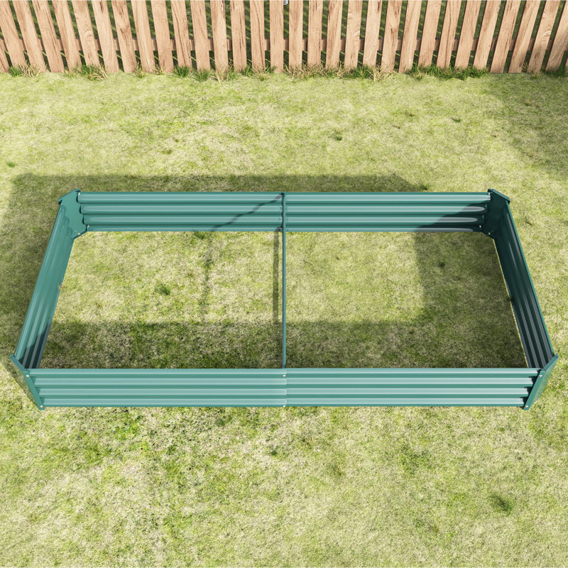 Metal Raised Garden Bed 7.6X3.7X0.98Ft - For Flower, Vegetable, Herb Rapid Assembly, Rust-, Kit Veg, Speedy To Setup, Long-Lasting
