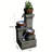 Outdoor Water Fountain with Planter, 23.6" Resin Tiered Garden Fountain
