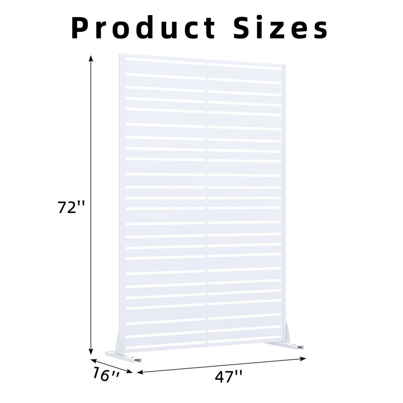 72"x 47" Outdoor Rectangular Metal Privacy Screen