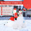  Père Noël gonflable animé 6 pi avec bonhomme de neige et ours polaire