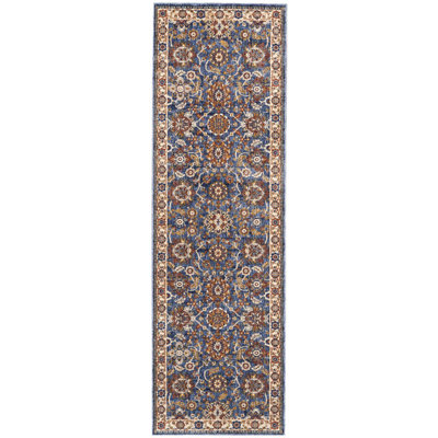 Tapis bleu d'inspiration persane Isabell