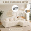 3 Seater Corduroy Sofa & Chaise-985689584-985689597