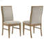 Chaise d'appoint de salle à manger rembourrée Dreydon Barley (ensemble de 2)